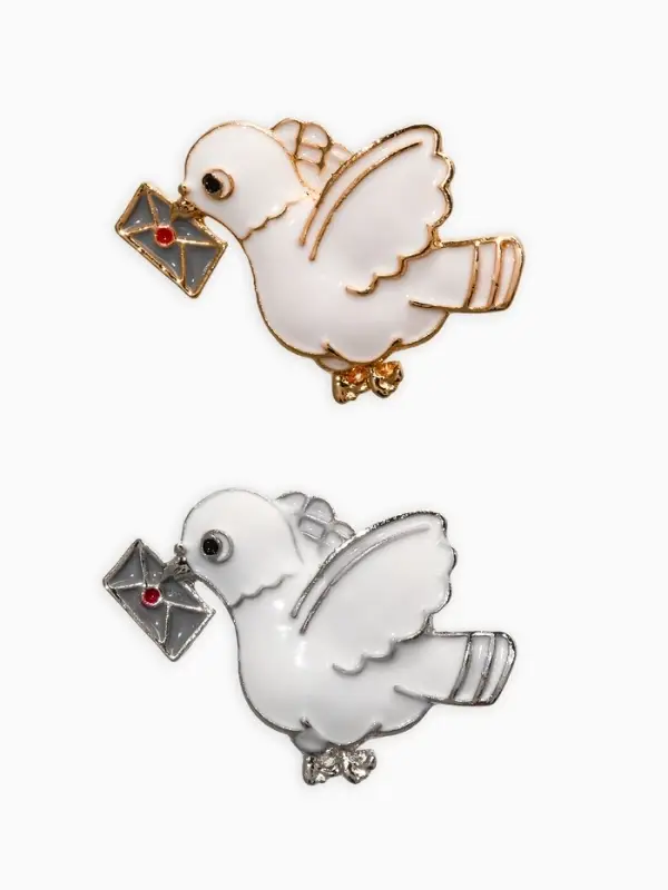 Брошь "Почтовый голубь", цвет микс (неделимая фас 12шт)
