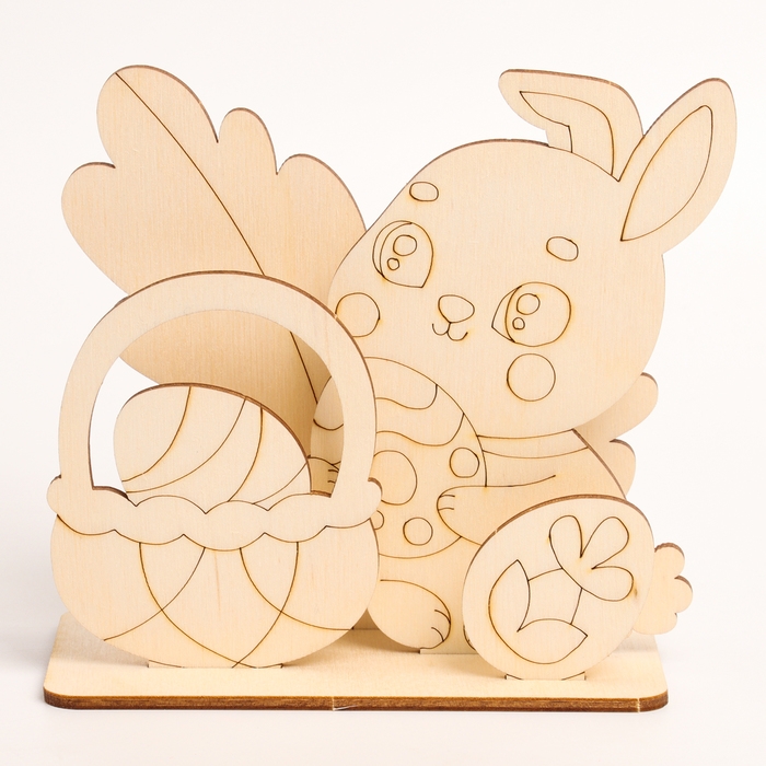 Заготовки для творчества. Роспись по дереву &laquo;Зайчик&raquo;