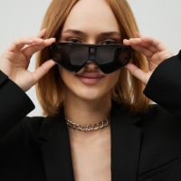 Очки солнцезащитные спортивные, uv 400, ширина 16.6 см, дужка 13.2 см, высота 6.1 см