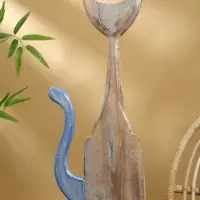 Сувенир "Коварный кот" дерево 23х6х60 см