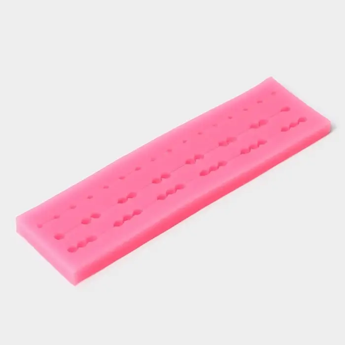 Молд &laquo;Бусы&raquo;, силикон, 15.5&times;4.5&times;1.3 см, розовый