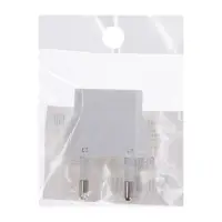 Переходник с американской вилки на евророзетку, плоский, 6 А, белый, 220 В