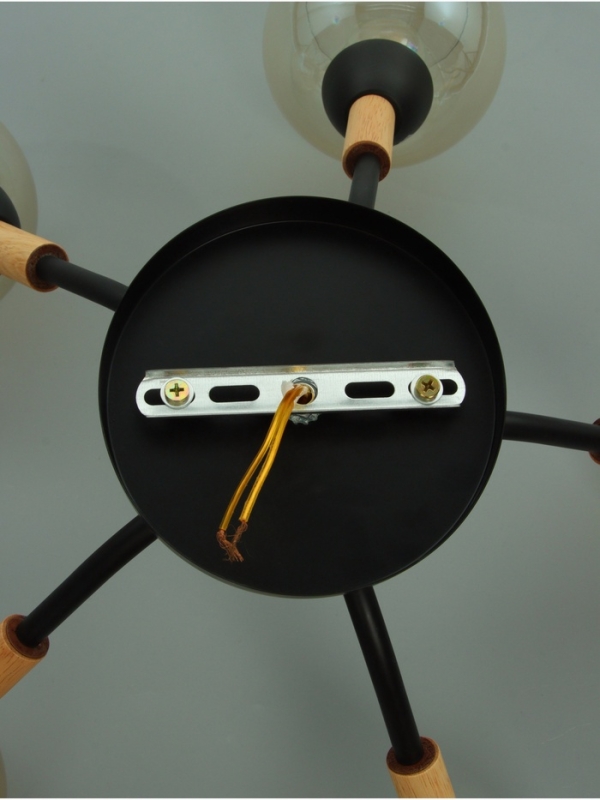 Люстра "Гундер" 5хЕ27 40Вт черный 57х57х25 см