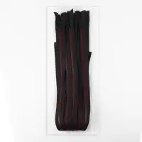 Молния &laquo;Трактор&raquo;, №5, разъёмная, замок автомат, 60 см, чёрная, бордовая