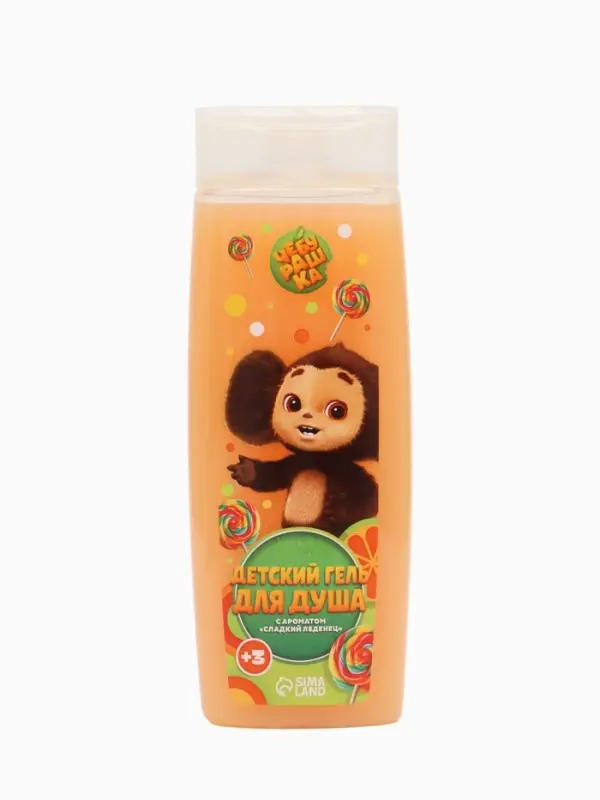 Детский гель, аромат сладкий леденец, 250 мл, Чебурашка