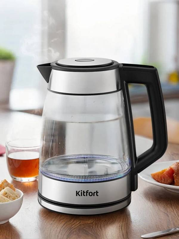 Чайник электрический с терморегулятором КТ-6712 - 1,7 л