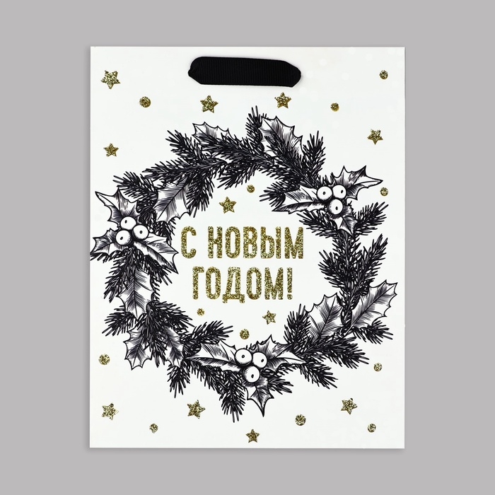 Пакет подарочный новогодний ламинированный &laquo;Новогодние чудеса&raquo;, MS 23 x 18 х 10 см