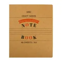 Тетрадь 48 листов, в клетку, "КРАФТ", обложка крафт-картон, блок офсет 65г/м&sup2;, МИКС