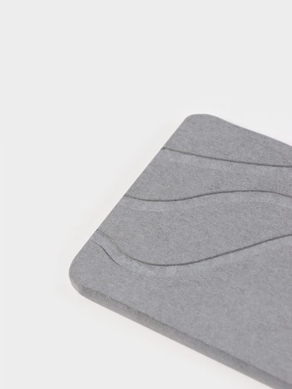 Диатомитовый коврик для сушки 25х10, цвет серый