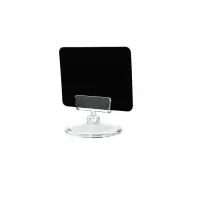 Ценникодержатель на круглой подставке, пластик, 5&times;5&times;2,9 см, цвет прозрачный