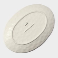 Блюдо фарфоровое сервировочное Magistro Poursephona, 30,7&times;21,5 см, цвет бежевый