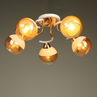 Люстра "Анден" 5хЕ27 40Вт бело-золотой 57х57х22 см