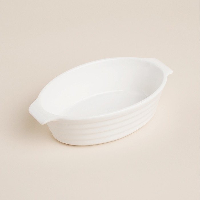 Форма для выпечки из жаропрочной керамики SL Home &laquo;Санторини&raquo;, 300 мл, 16&times;9,7&times;4,5 см, цвет белый