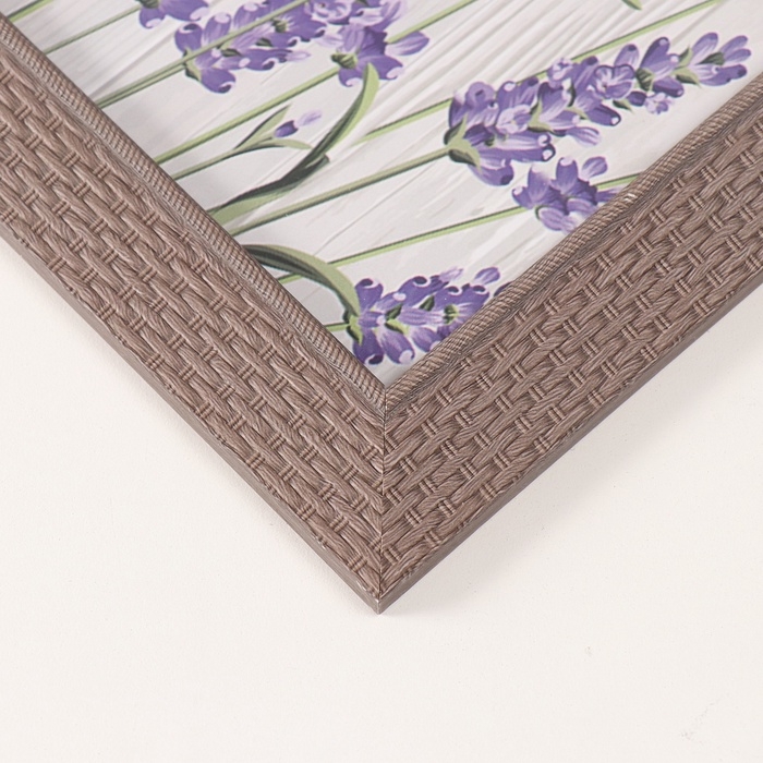 Фоторамка пластик 30х40 см "Корзинное плетение" бежевая 33,4х43,4 см