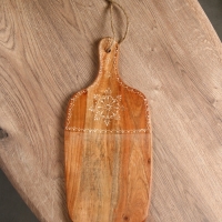 Доска разделочная прямоугольная "Пряник" дерево манго 41х18 см