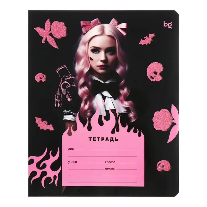 Тетрадь 12 листов в клетку, Cutie, обложка мелованный картон, МИКС