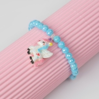 Браслет детский &laquo;Выбражулька&raquo; единорожка, цвет голубой