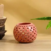 Аромалампа  "Шар" керамика, цв. коралловый, 8,5х8,5х8 см