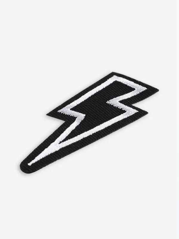 Термоаппликация &laquo;Молния&raquo;, 6.6&times;3 см, чёрная