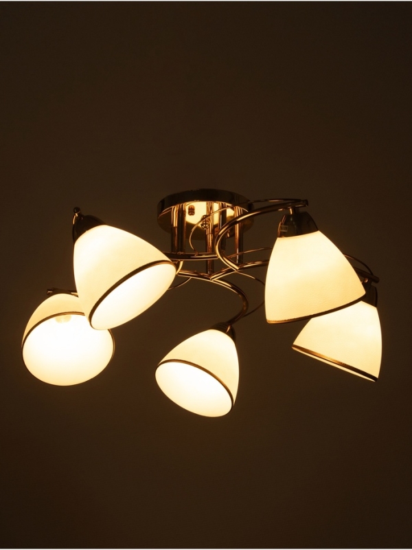 Люстра "Андер" 5хЕ27 40Вт золото 44х44х24 см