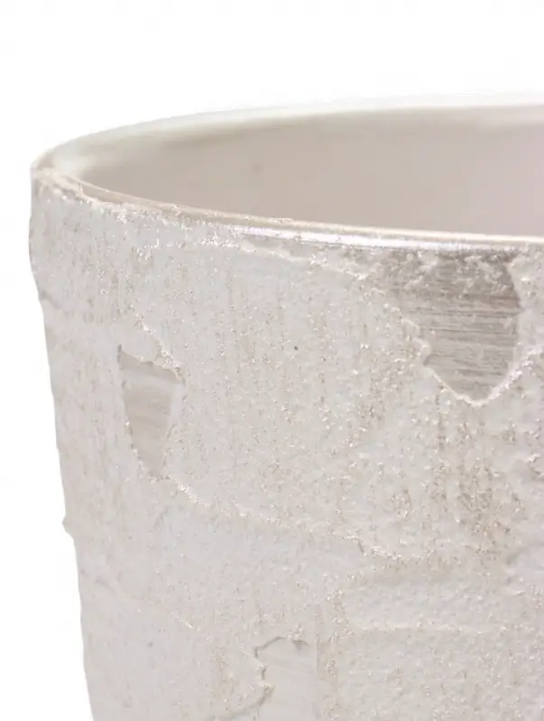 Горшок цветочный с поддоном 1,45 л, d15/h14 см белый керамика, "Венера" (М)