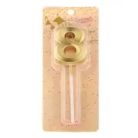 Свеча в торт на шпажке &laquo;Цифра 8&raquo;, золотая, 5 см