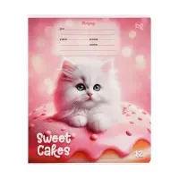 Тетрадь 12 листов в клетку &laquo;Кошечки&raquo;, МИКС
