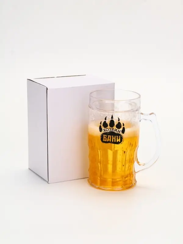 Пивная кружка охлаждающая &laquo;Хозяин бани&raquo;, 420 мл, двойные стенки