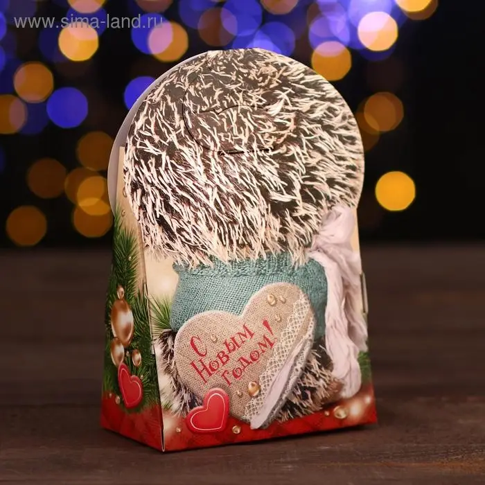 Коробка картонная &laquo;Ёжик Тим&raquo;, 12&times;6.6&times;14.4 см