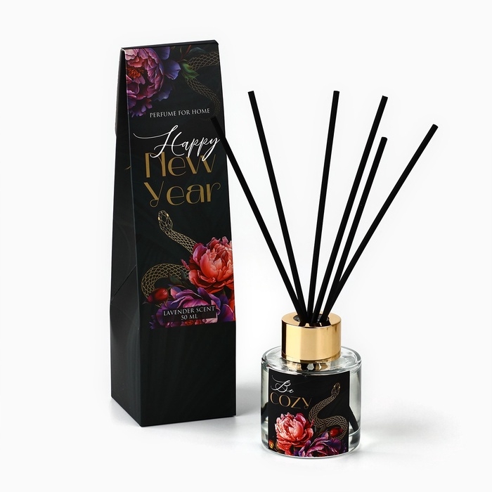 Аромадиффузор ароматический палочки &laquo;Новогодняя коллекция: Be cozy&raquo;, 50 мл, аромат лаванда