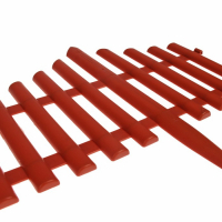 Ограждение декоративное, 30 &times; 300 см, 5 секций, пластик, терракотовое, Greengo