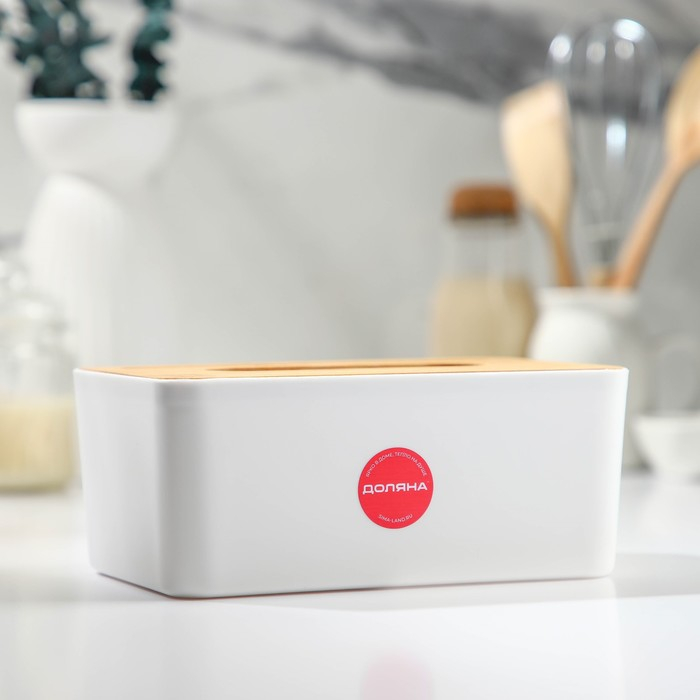 Салфетница Доляна &laquo;Мягкость&raquo;, 19&times;13 см, бамбук