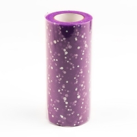 Фатин с блёстками, 15 см, 11 &plusmn; 1 г/кв.м, 23 &plusmn; 1 м, цвет фиолетовый №27