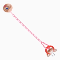 Набор: Соска - пустышка с держателем &laquo;Коала&raquo;, классичекая, +6 мес, цвет коралловый