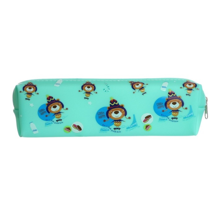 Пенал школьный на молнии "Зверушки", МИКС