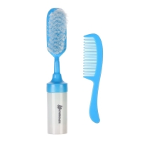 Набор расчесок с погремушкой &laquo;Малыш&raquo;, 2 шт., цвет голубой, рисунок МИКС