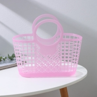 Корзина - сумка для хранения, пластик, 28&times;14&times;25 см, цвет МИКС