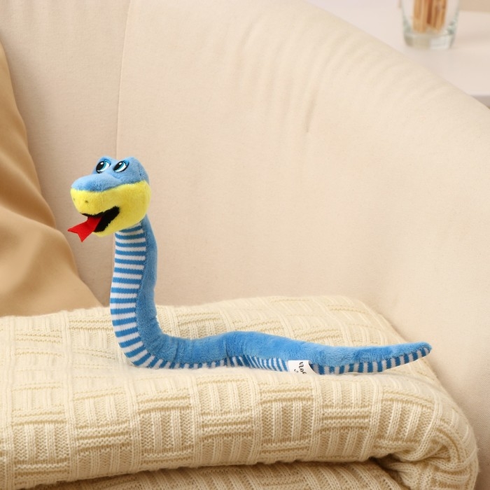 Мягкая игрушка &laquo;Змея&raquo;, с полосатым животом, 42 см, цвет МИКС