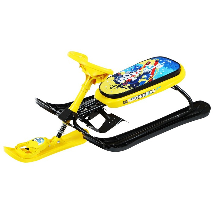 Снегокат &laquo;Ника-кросс Зимний спорт&raquo;, СНК, цвет чёрный/жёлтый