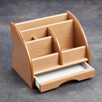 Органайзер 5 секций, 1 выдвижной ящик, серия Ясень шимо светлый, 20*16,5*15,5