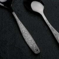 Ложка чайная &laquo;Уралочка&raquo;, длина 14 см, толщина 2 мм, цвет серебряный