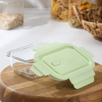 Контейнер для еды из жаропрочного стекла с крышкой Cook and Freeze, 380 мл, 15&times;11&times;5,5 см, цвет МИКС