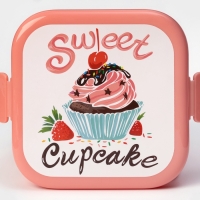 Контейнер для обеда &laquo;Капкейки&raquo;, 2 отделения, 400 мл