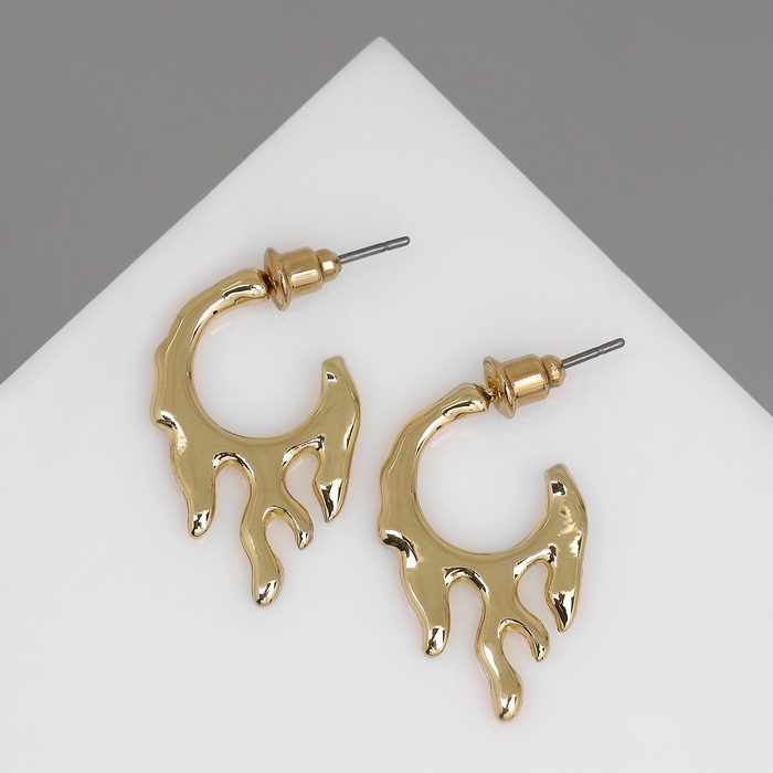 Серьги металл &laquo;Модерн&raquo; дуновение, цвет золото