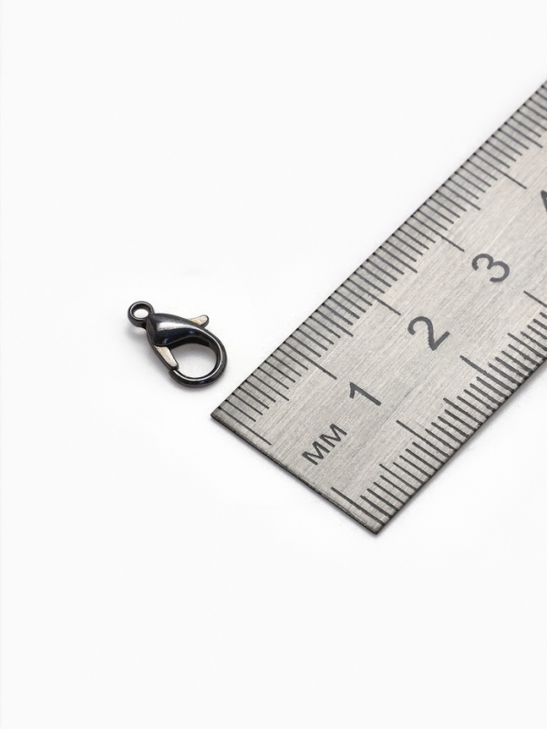 Замок-карабин СМ-536, (набор 10 шт.), 12×7 мм, цвет серый Замок-карабин СМ-536, (набор 10 шт.), 12×7 мм, цвет серый