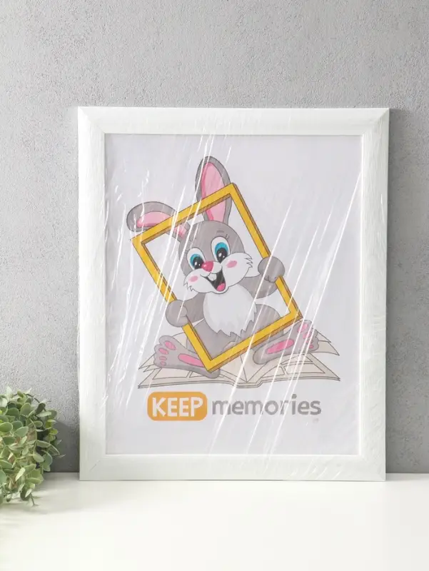 Фоторамка для фото 40х50 см "Luxe Elegance" пластик, белый, (пластик экран)