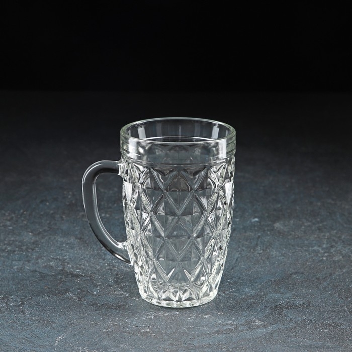 Кружка стеклянная &laquo;Капучино&raquo;, 400 мл, МИКС