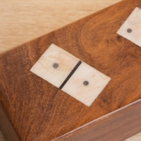 Настольная игра "Домино" 17.5х5,5х4,5 см, дерево шишам, кость