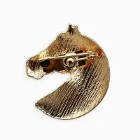 Брошь "Лошадь" голова, МИКС в золоте (неделимая фасовка 12 шт. цена за шт.)