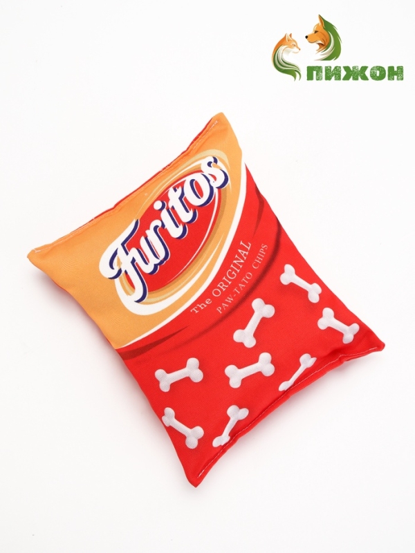 Игрушка текстильная для собак "Furitos", 14 х 17 см, красная